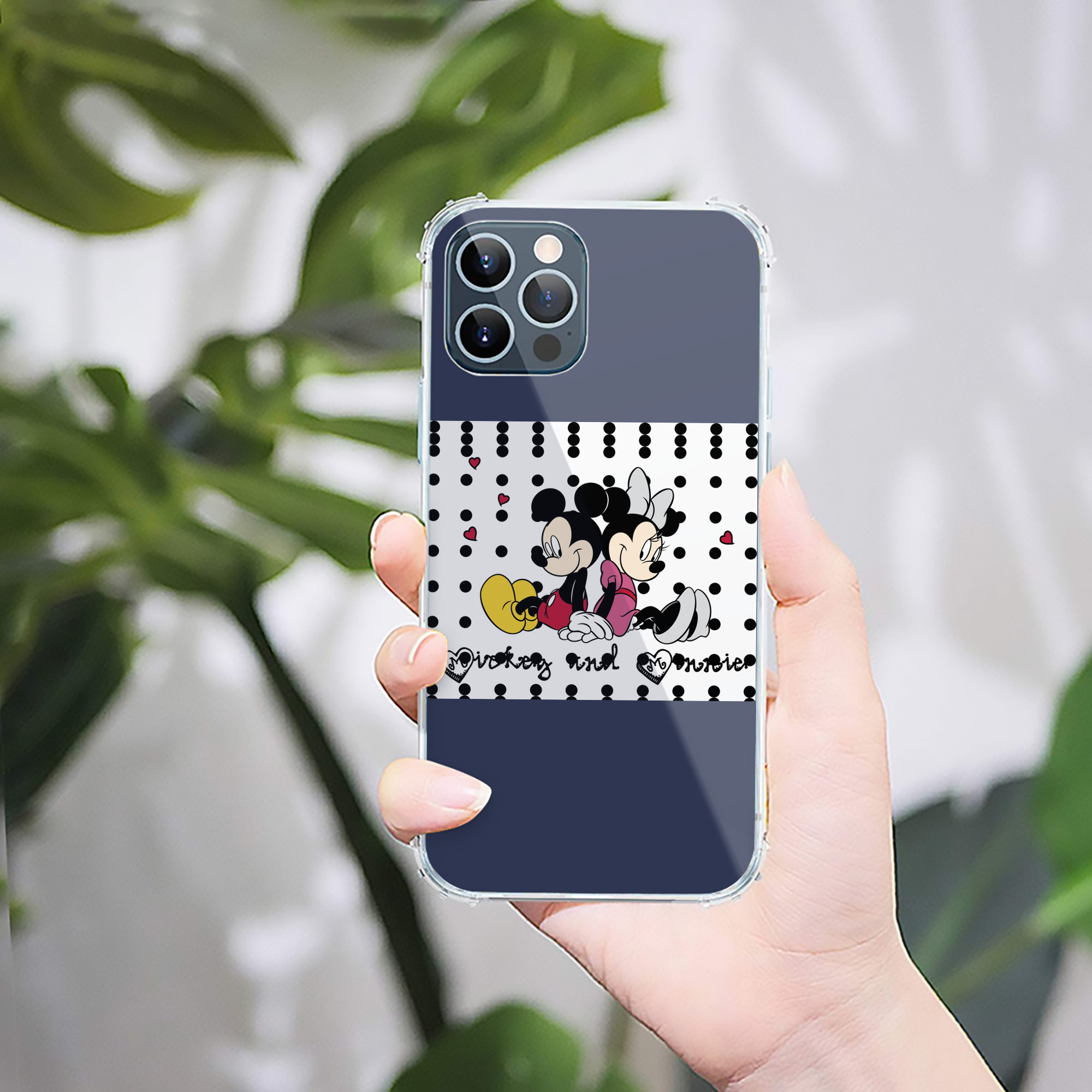 （画像用） ミッキーマウス Mickey Mouse 【iPhone 12シリーズ対応】透明スマホケース（クリアソフトケース）